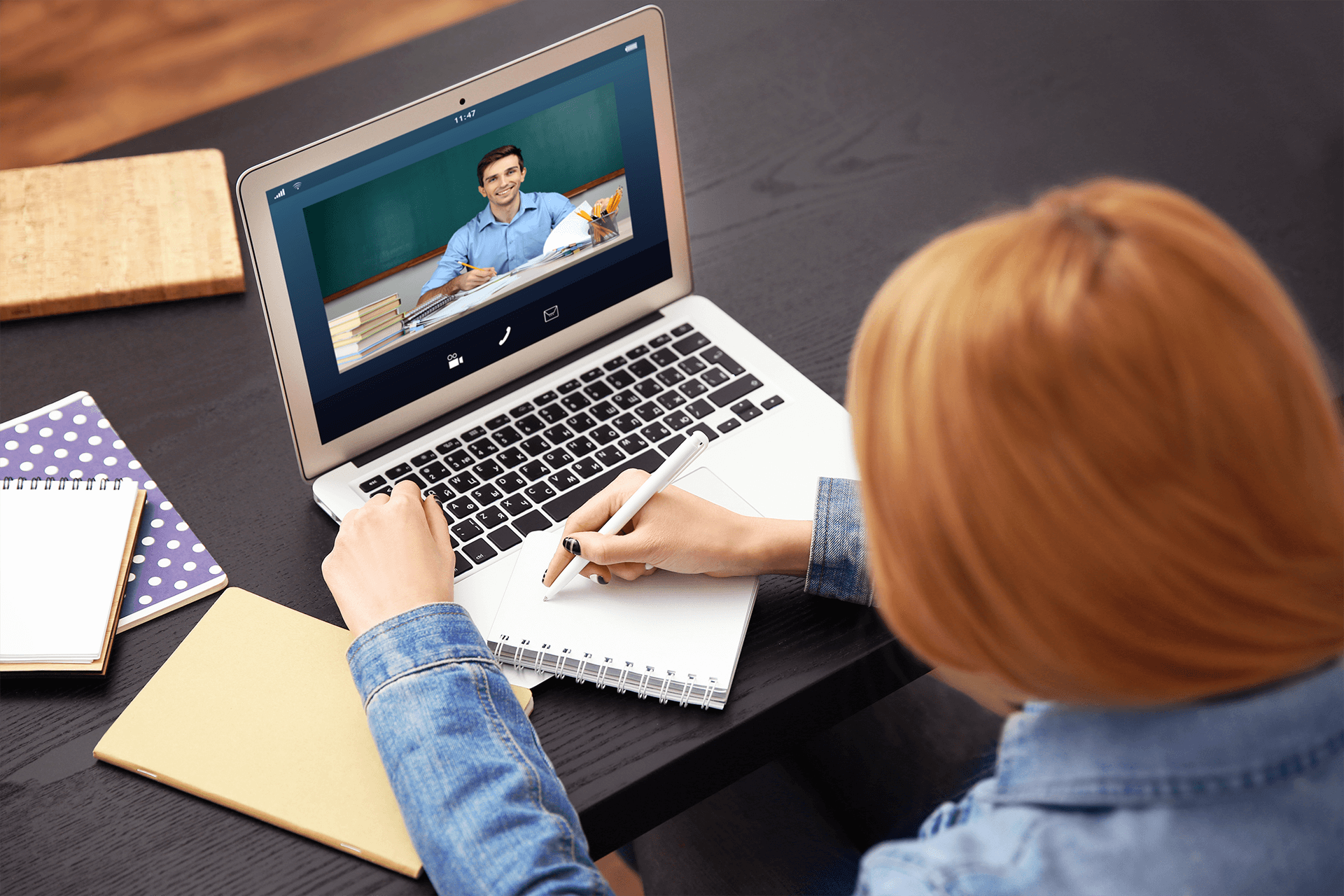 online learning in a video conference