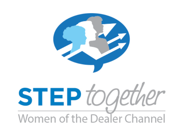 Step Together logo, blue and gray